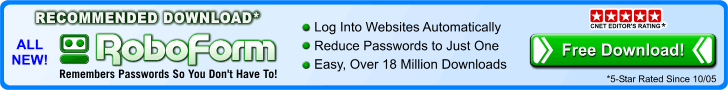 Roboform Remembers Passwords so you dont have to